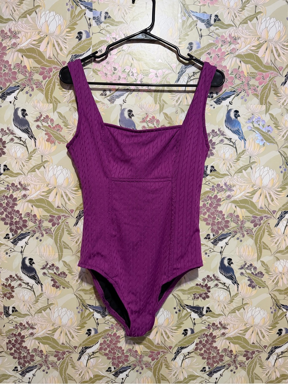 Catalina Purple Textured One-Piece Swimsuit